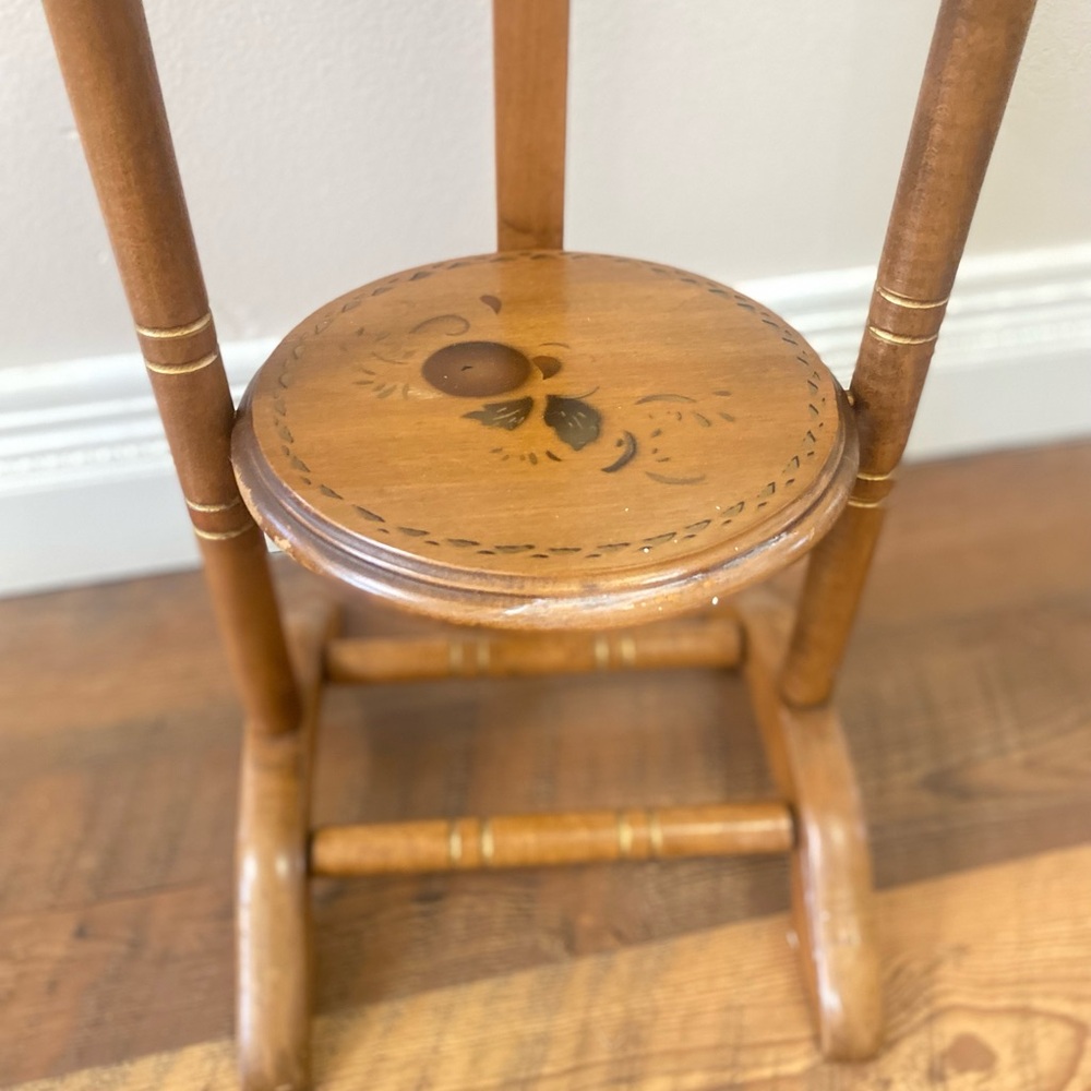 Vintage Wooden Three Tiered Foldable Pie Shelf - Picture 4 of 7